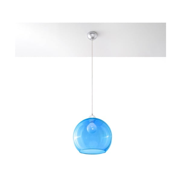 Zila piekaramā lampa ar stikla abažūru ø 30 cm Bilbao – Nice Lamps