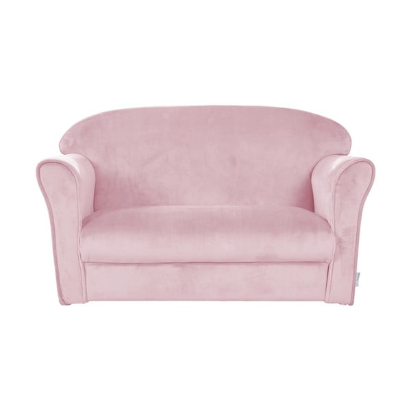 Gaiši rozā samta bērnu dīvāns 78 cm Lil Sofa – Roba