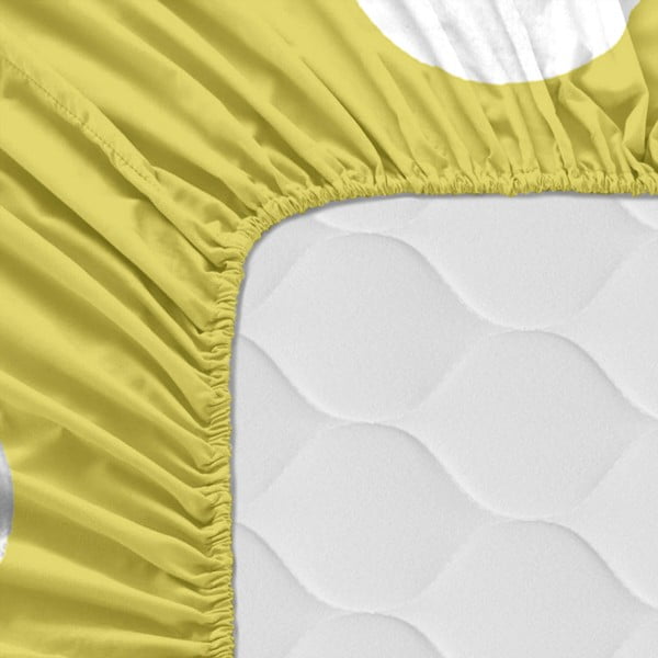 Kokvilnas palags ar gumiju Happy Friday Basic Confetti, 105 x 200 cm-image-1