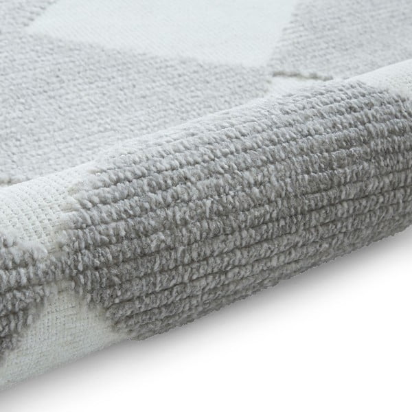 Balts/gaiši pelēks mazgājams paklājs 200x290 cm Lyna Cream&Grey – Think Rugs-image-4