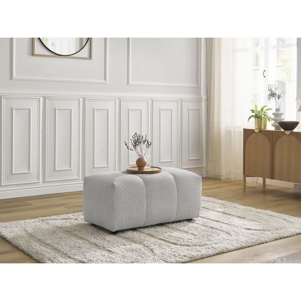 Gaiši pelēks kāju soliņš no buklē auduma Roxelane – Bobochic Paris-image-4