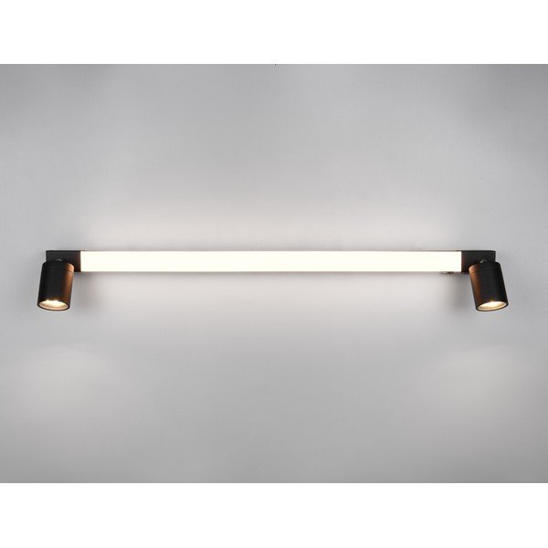 Matēti melna LED sienas lampa Enrico – Trio-image-1