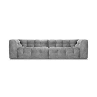 Pelēks samta dīvāns Windsor & Co Sofas Vest, 280 cm