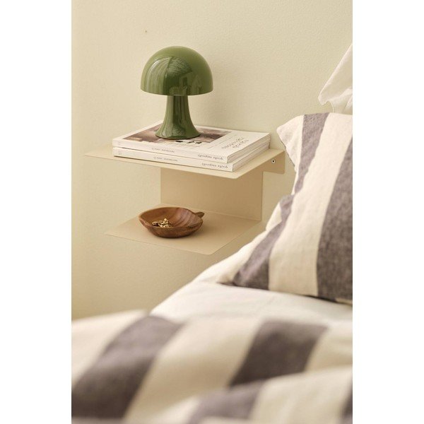 Bēšs tērauda piekarināms/ar plauktiem naktsskapītis Broom – Ellos Home-image-1