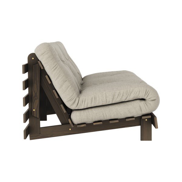 Pelēkbēšs lina salokāms dīvāns 160 cm Roots Carob – Karup Design-image-4