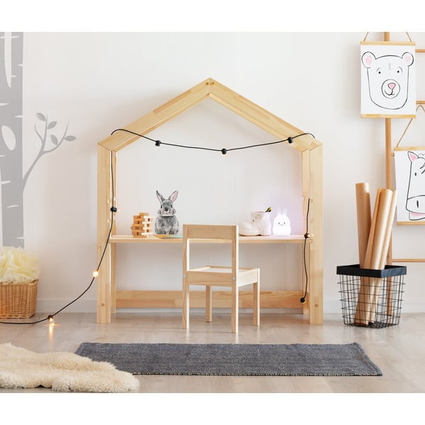 Bērnu rakstāmgalds no priedes koka Adeko Bran, 40 x 111 cm