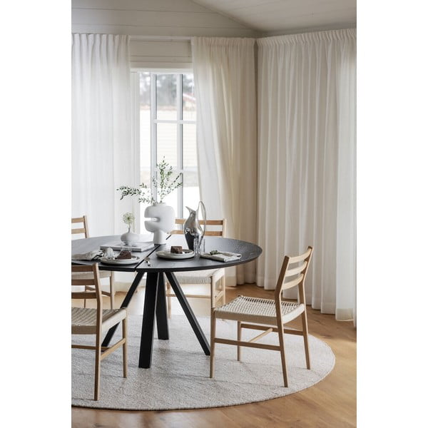 Apaļš ēdamgalds ar ozolkoka imitācijas virsmu 150x150 cm Carradale – Rowico-image-2