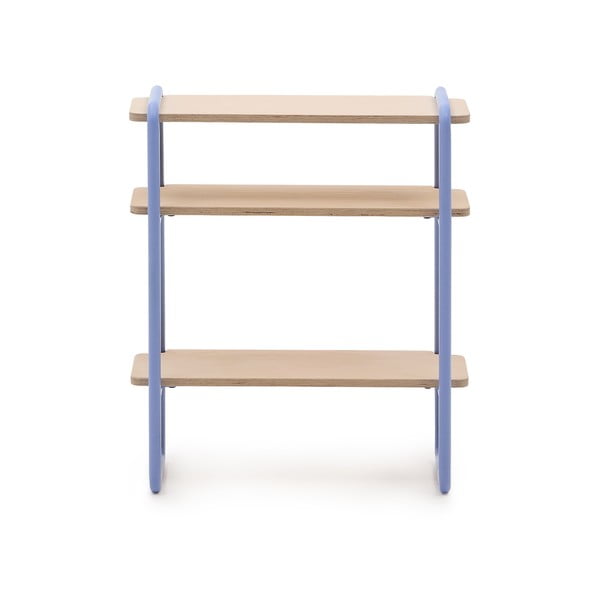 Gaiši zils/dabīga toņa piekarināms bērnu grāmatu plaukts ar oškoka imitāciju 60x70x28 cm Tinn – Kave Home-image-2