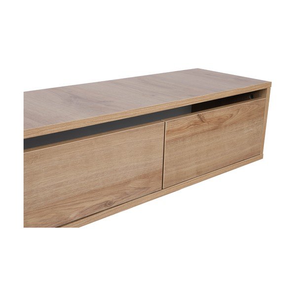 Dabīga toņa TV galdiņš ar ozolkoka imitāciju 180x30x25 cm Rust – Kalune Design-image-4