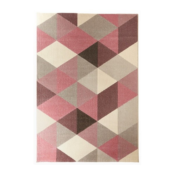 Paklājs ar rozā detaļām Kokoon Muoto, 160 x 230 cm