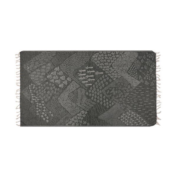Pelēks pludmales dvielis 180x100 cm Aysima – Foutastic-image-3