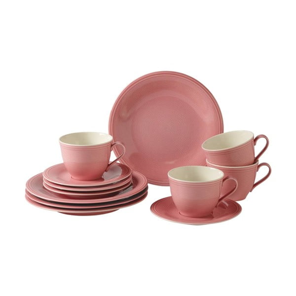 12 gabalu rozā porcelāna kafijas komplekts Like by Villeroy & Boch Group