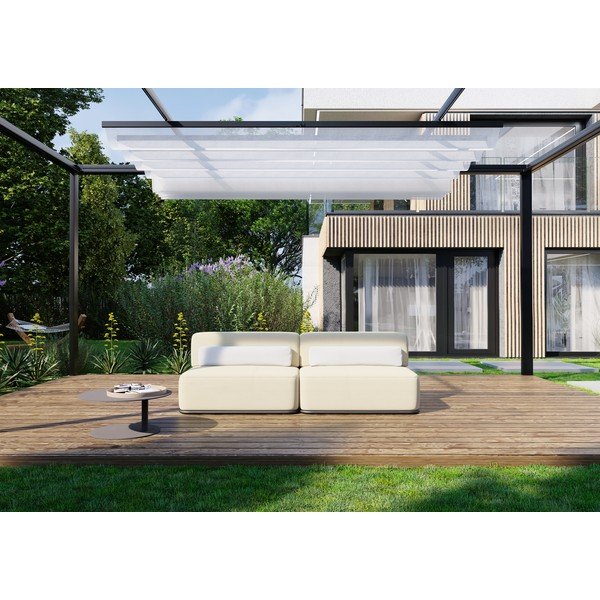 Bēšs dārza modulārais dīvāns 204 cm Straw – Sit Sit-image-1