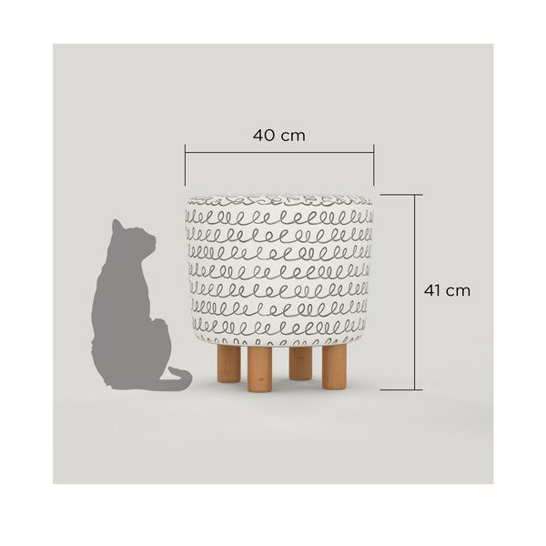 Kāju soliņš ar koka kājām Cono Sway, ⌀ 41 cm-image-3