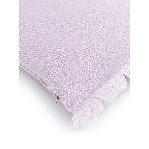 Rozā lina dekoratīvā spilvendrāna Westwing Collection Luana, 50 x 50 cm-image-1