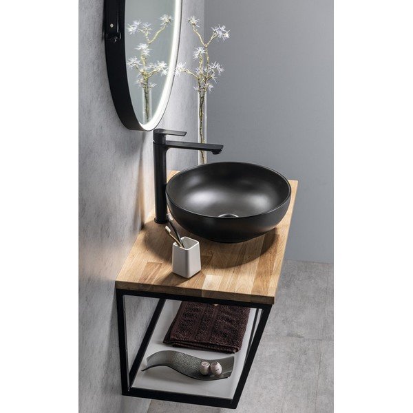 Matēti melns stāvošs jaucējkrāns izlietnei Pax – Sapho-image-3