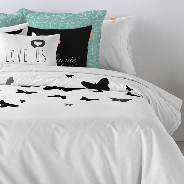 Kokvilnas sega Blanc Butterflies, 200 x 200 cm-image-1