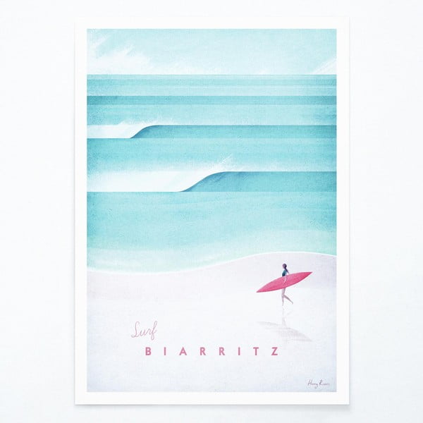 Plakāts Travelposter Biarritz, 30 x 40 cm