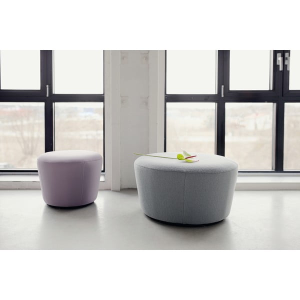 Konjaka krāsas ādas pufs EMKO Naïve, ø 72 cm-image-1