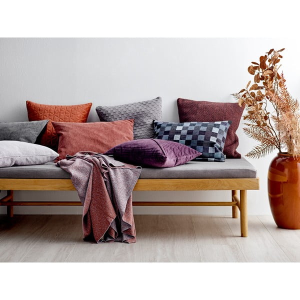 Sarkani oranžs kokvilnas spilvens Södahl Elsa, 50 x 50 cm-image-2