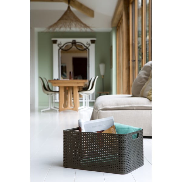 Pelēka plastmasas uzglabāšanas kaste ar vāku 33x44,5x25 cm Style – Curver-image-4