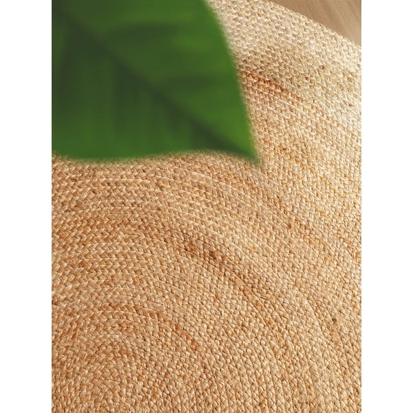 Dabīga toņa divpusējs/ar rokām darināts džutas apaļš paklājs ø 200 cm Jutta Gold – Hanse Home-image-3