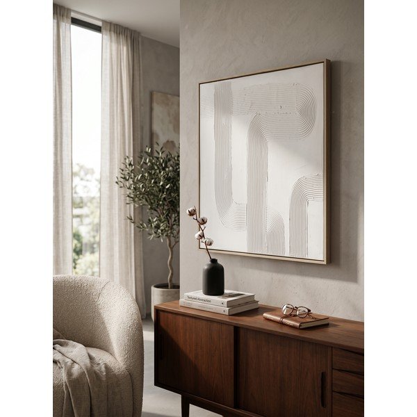 Ar rokām apgleznota glezna ar rāmi/uz audekla 83x83 cm Texture – Bizzotto-image-1
