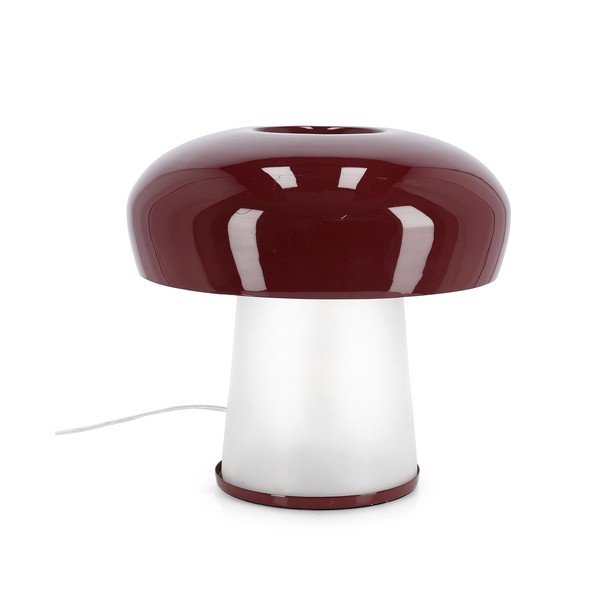 Bordo metāla galda lampa ar stikla abažūru (augstums 35 cm) Clevely – Bizzotto