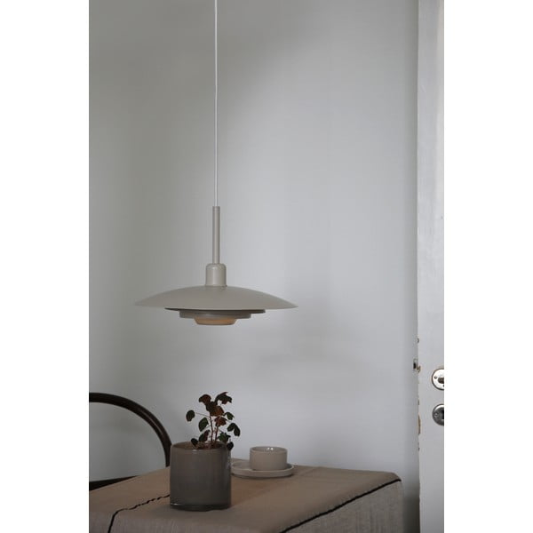 Bēša piekaramā lampa ar metāla abažūru ø 35 cm Piny – Markslöjd-image-1