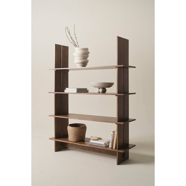 Tumša dabīga toņa priedes masīvkoka plaukts 140x180x40 cm Tottori – Jotex-image-1