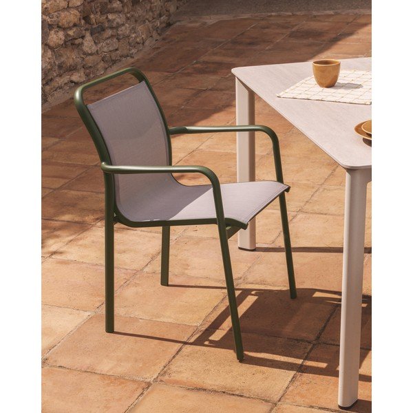 Zaļš dārza krēsls Luri – Kave Home-image-1