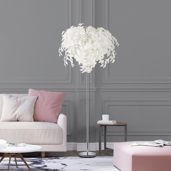 Balta stāvlampa Reality Leavy, augstums 180 cm-image-1