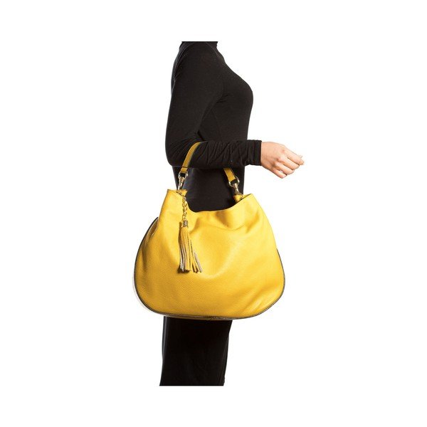 Ādas rokassoma Isabella Rhea 1118 Giallo-image-3