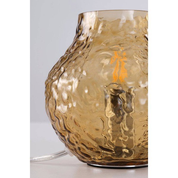 Dzintara dzeltena stikla galda lampa (augstums 15 cm) Breen – Jotex-image-4