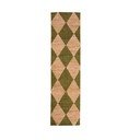 Zaļš/dabīga toņa ar rokām darināts celiņa paklājs no džutas maisījuma 80x230 cm Effie Diamond – Flair Rugs