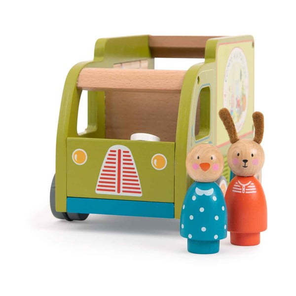 Koka rotaļu mašīna La Grande Famille Food Truck  – Moulin Roty-image-2