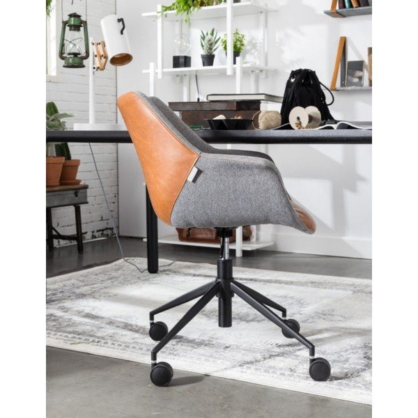 Pelēki brūns biroja krēsls Zuiver Doulton-image-1