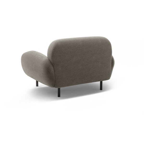 Pelēks atpūtas krēsls no buklē auduma Poppy – Micadoni -image-2