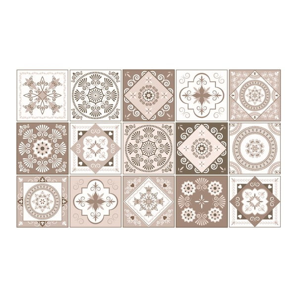 15 dekoratīvo sienas uzlīmju komplekts Ambiance Ezeiza, 10 x 10 cm-image-2