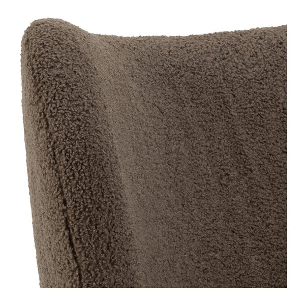 Brūns atpūtas krēsls no buklē auduma Elmont – Actona-image-4