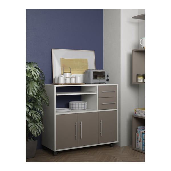 Pelēka mobila virtuves noliktava ar plauktiem TemaHome Marius-image-4