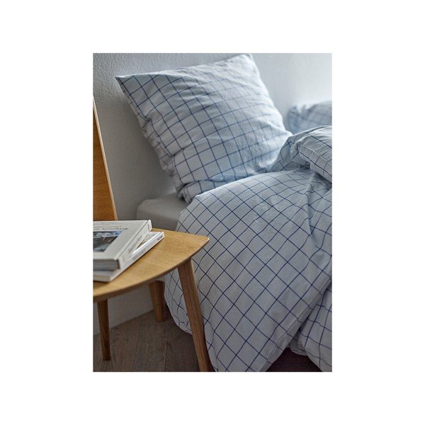 Gaiši zila vienguļamā gultas veļa no ranforce kokvilnas 140x200 cm Vista – Södahl-image-1