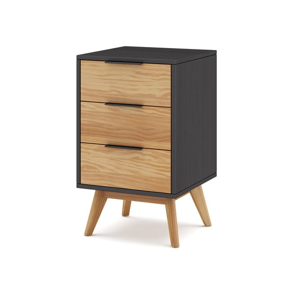 Dabīga toņa priedes masīvkoka naktsskapītis Lavis – Marckeric-image-3