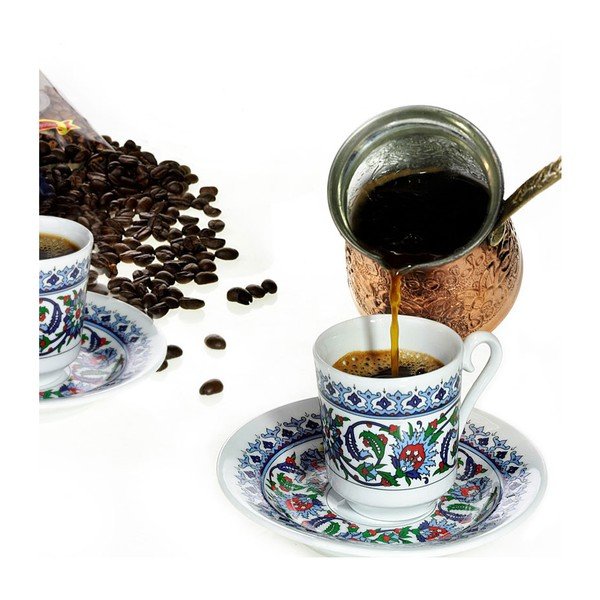 6 porcelāna krūzīšu un apakštasīšu komplekts Kutahya Ornament, 50 ml-image-2
