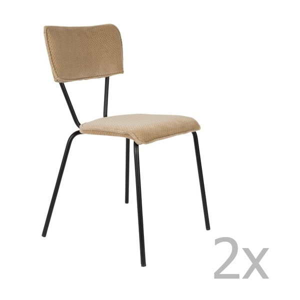 2 smilškrāsas smilškrāsas Dutchbone krēslu komplekts