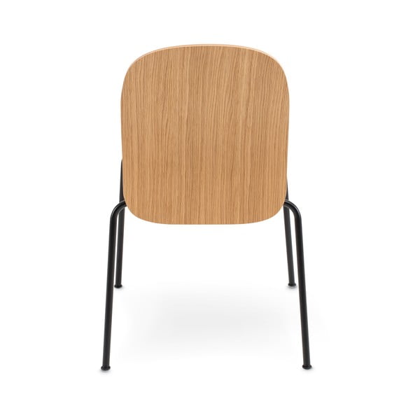 Konjakbrūni/dabīga toņa pusdienu krēsli saliekami vieni uz otra (2 gab.) ar ozolkoka imitāciju Book – Gazzda-image-4