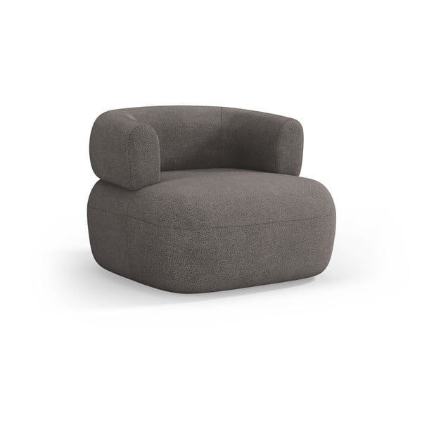 Pelēks atpūtas krēsls no buklē auduma Jenny – Micadoni Home