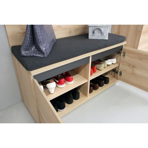 Apavu skapis ar soliņu un dižskābarža koka imitāciju Lissabon – Germania-image-3