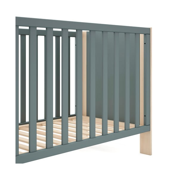 Dabīga toņa/dūmakaini zaļa bērnu gultiņa 60x120 cm Esteban – Marckeric-image-4