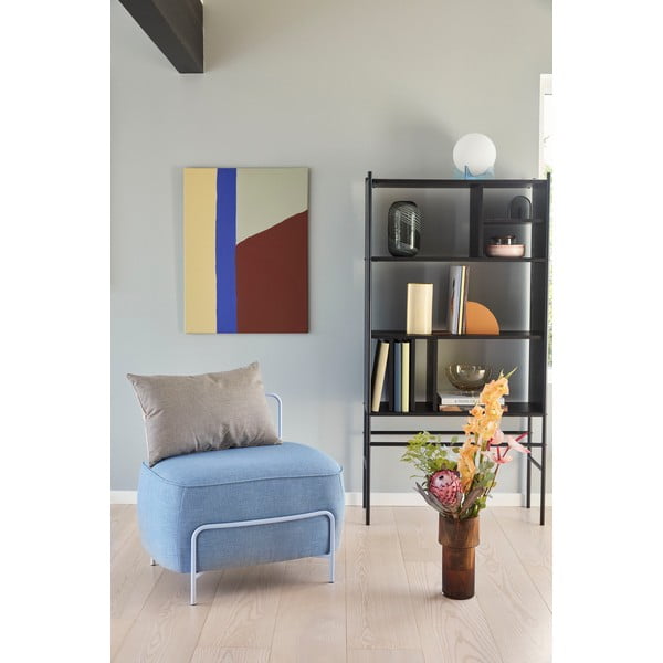 Melns oškoka grāmatplaukts Hübsch Divide, 79 x 160 cm-image-3